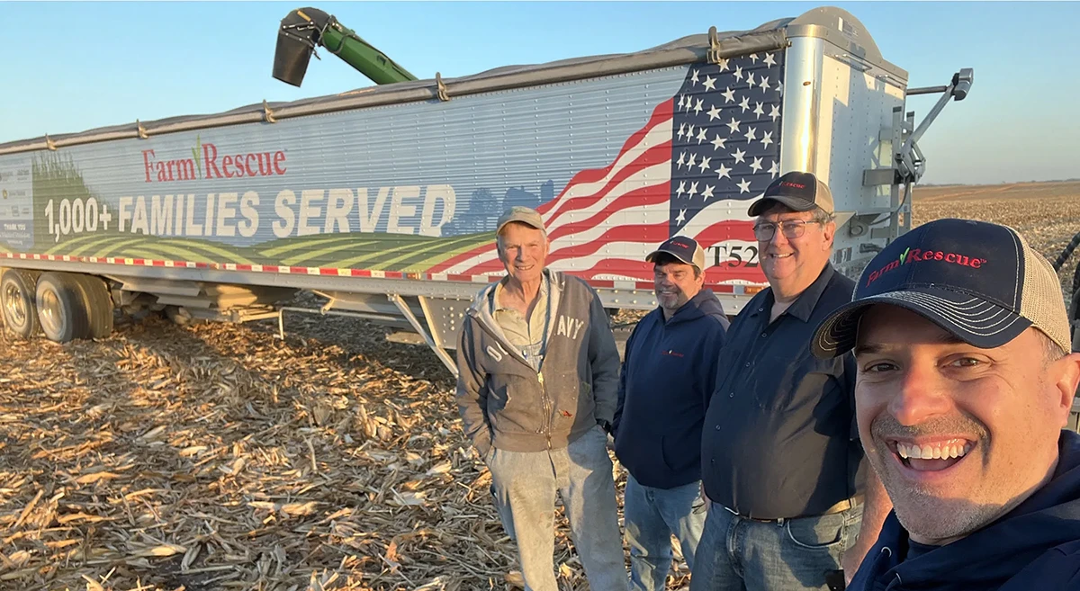 Farm Rescue Volunteers at Harvest